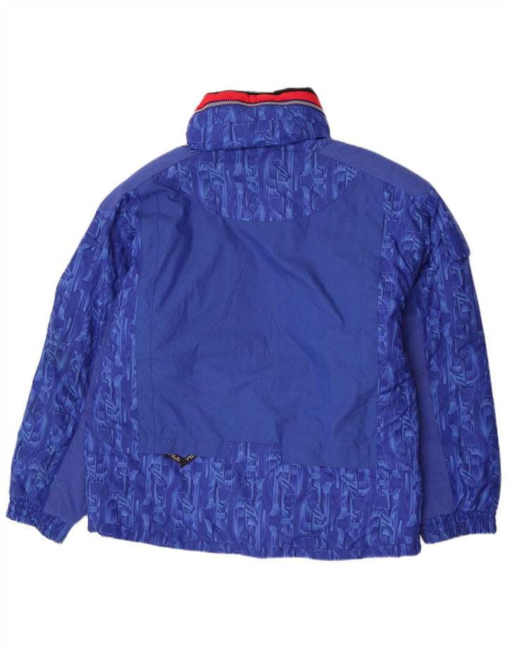 Fila Womens Ski Jacket IT 54 3XL Blue Geometric