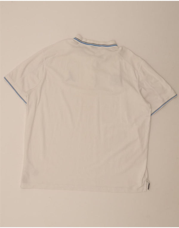 Nike Mens Dri Fit Polo Shirt 2XL White Striped Cotton