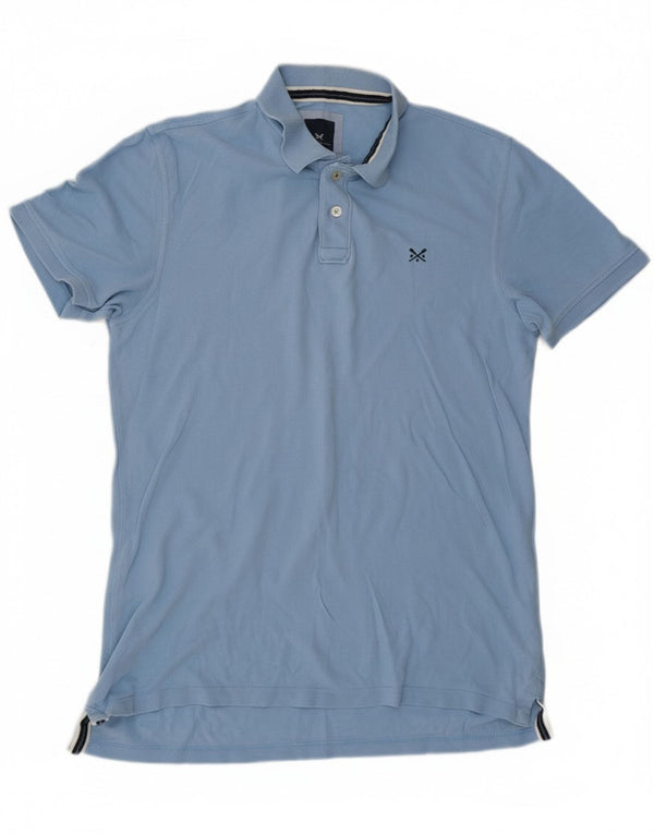 Crew Clothing Mens Polo Shirt Large Blue Cotton
