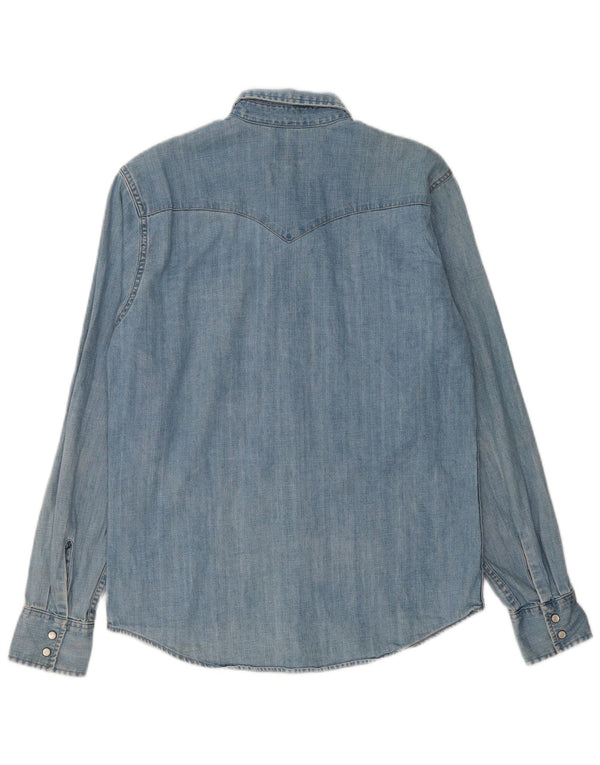 LEVI'S Mens Denim Shirt Medium Blue Cotton