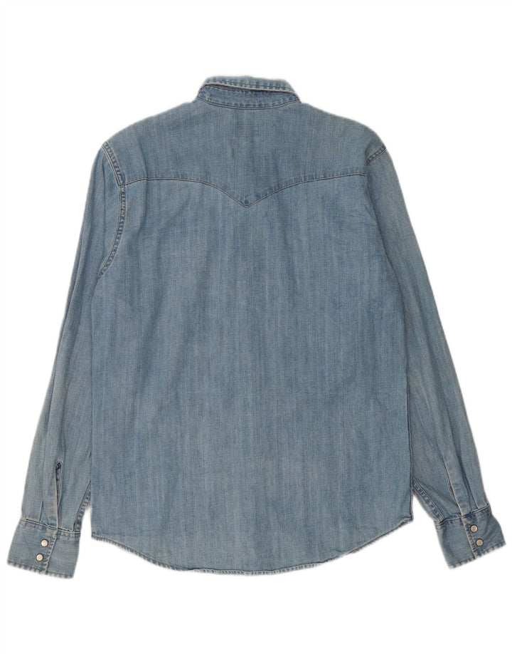 LEVI'S Mens Denim Shirt Medium Blue Cotton