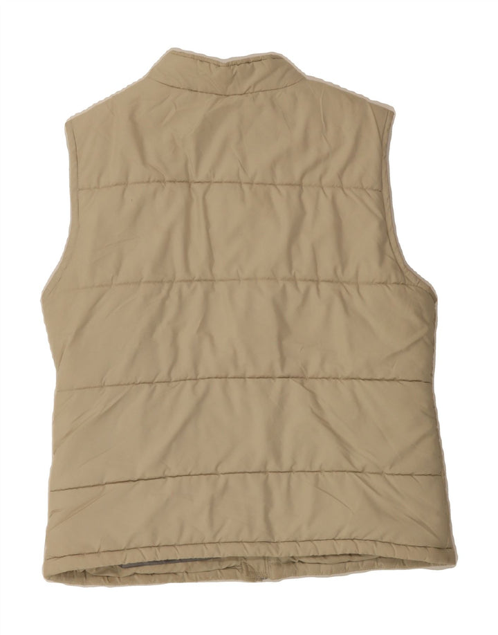 REEBOK Womens Padded Gilet UK 16 Large  Beige Polyester Vintage Reebok and Second-Hand Reebok from Messina Hembry 