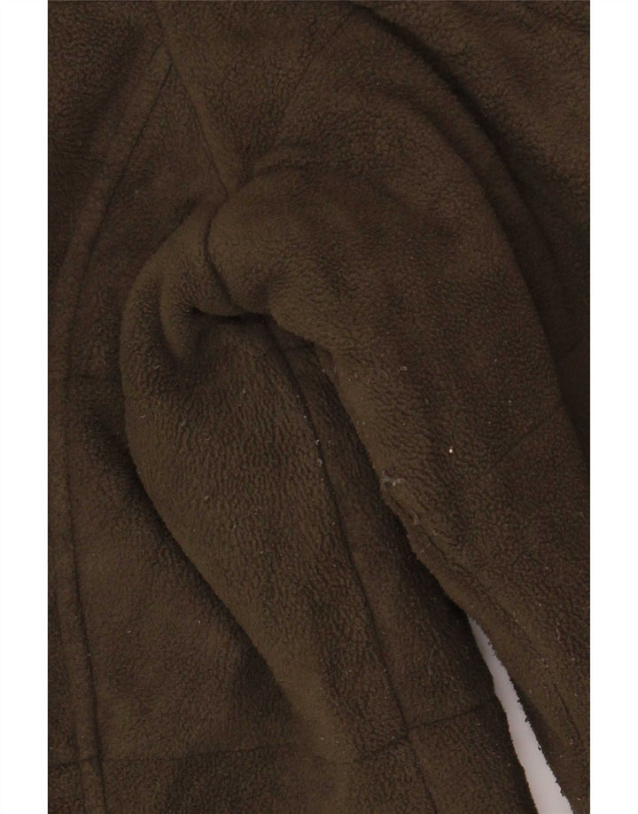 Marks & Spencer Womens Fleece Jacket UK 12 Medium Green Polyester