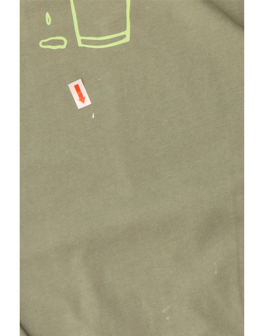 Reebok Mens Graphic T-Shirt Top Large Green Cotton