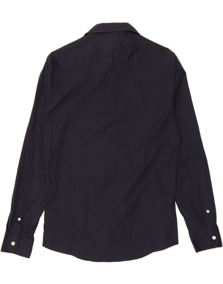 JUST CAVALLI Mens Shirt IT 46 Small Navy Blue Cotton Vintage Just Cavalli and Second-Hand Just Cavalli from Messina Hembry 