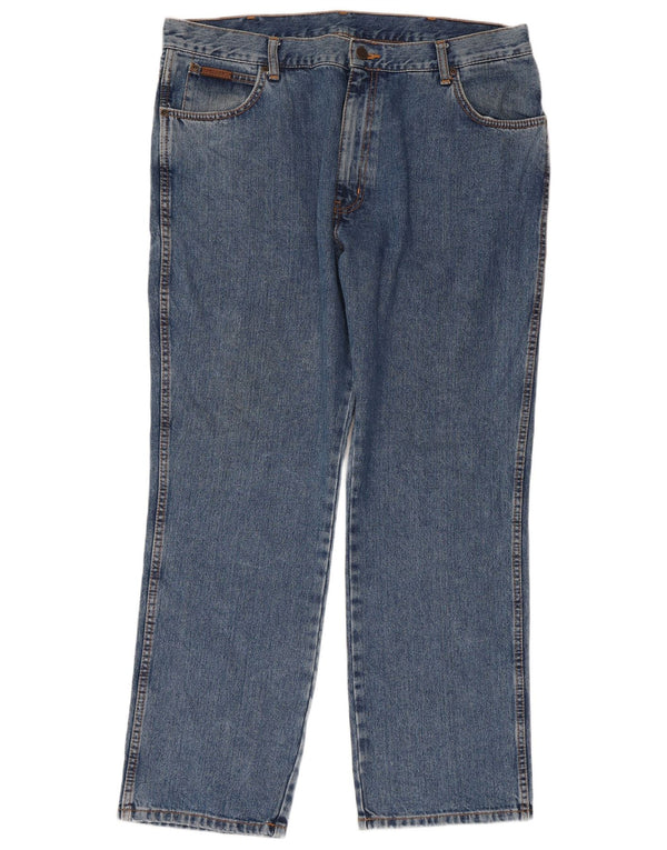WRANGLER Mens Texas Straight Jeans W40 L30 Blue Cotton