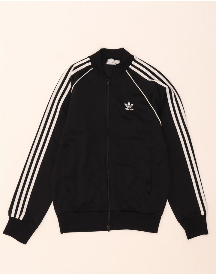 Adidas Mens Tracksuit Top Jacket Small Black Polyester