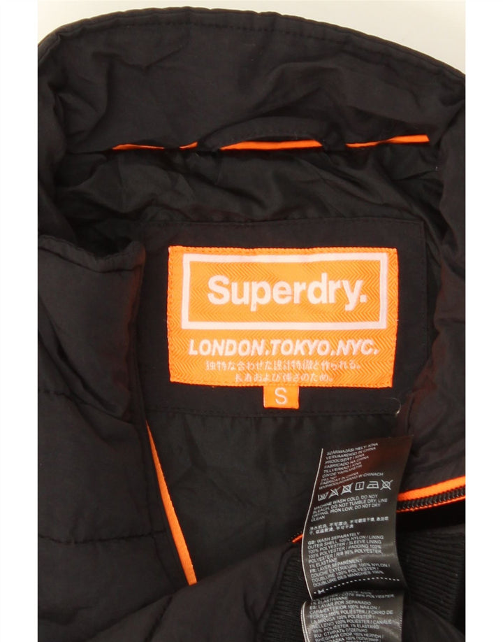SUPERDRY Mens Padded Jacket UK 36 Small Black Nylon