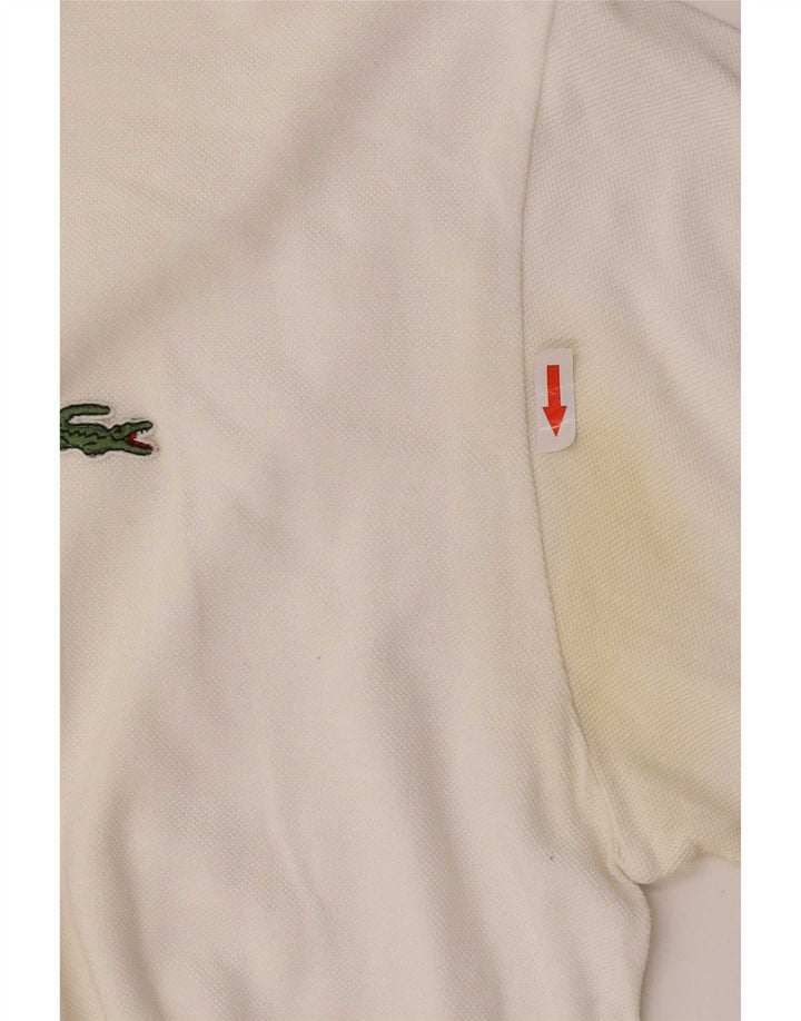 Lacoste Mens Polo Shirt Size 5 Large White Cotton