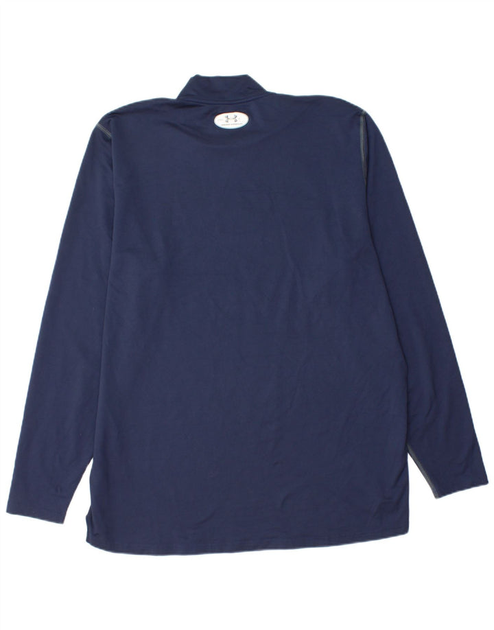 Under Armour Mens Cold Gear Top Long Sleeve 2XL Navy Blue Polyester