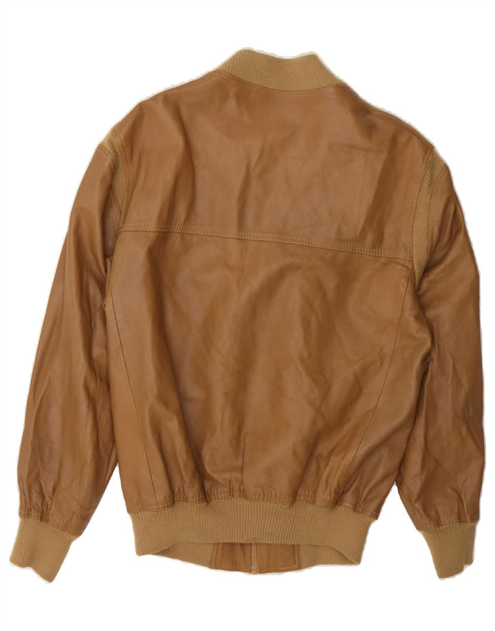VINTAGE Womens Leather Jacket IT 50 XL Brown Leather Vintage Vintage and Second-Hand Vintage from Messina Hembry 