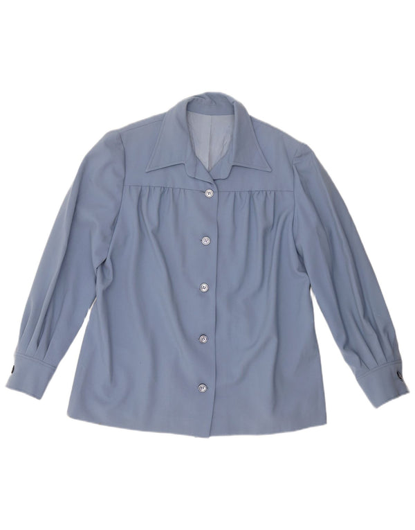 VINTAGE Womens Shirt UK 18 XL Blue