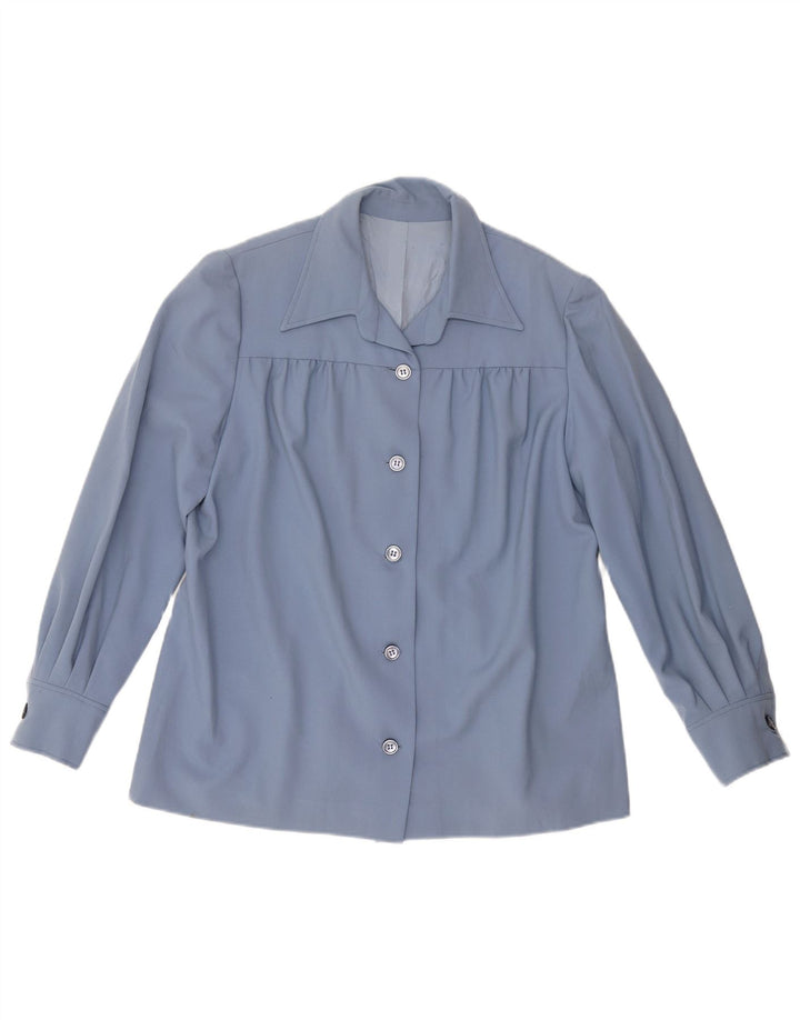 VINTAGE Womens Shirt UK 18 XL Blue