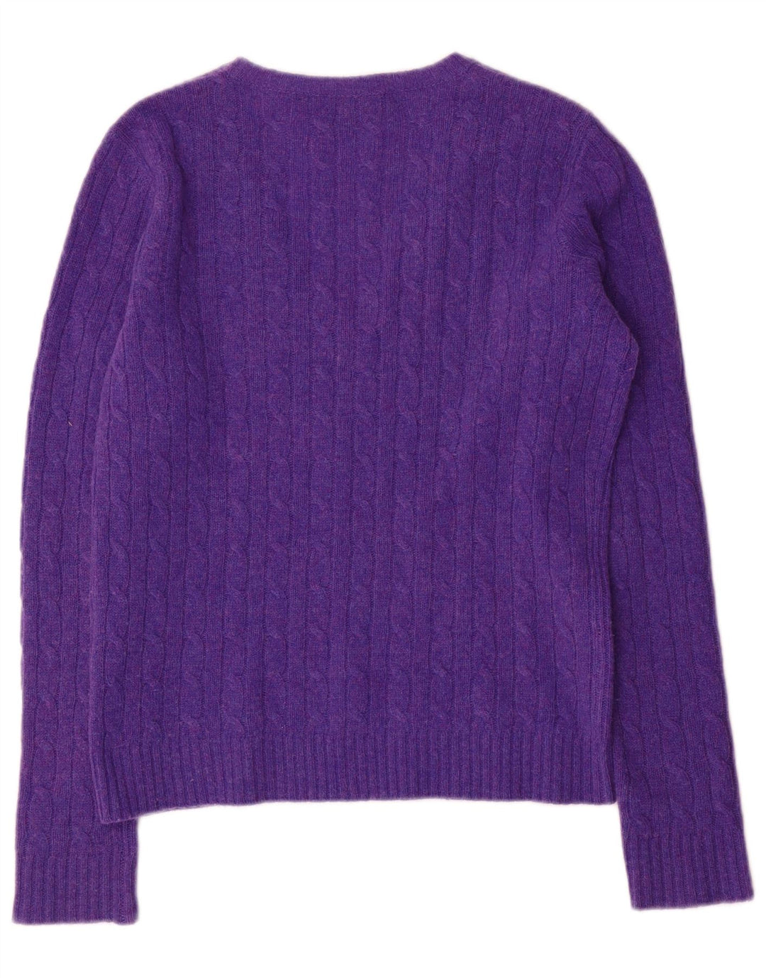 Ralph Lauren Womens V-Neck Jumper Sweater UK 14 Large Purple Wool