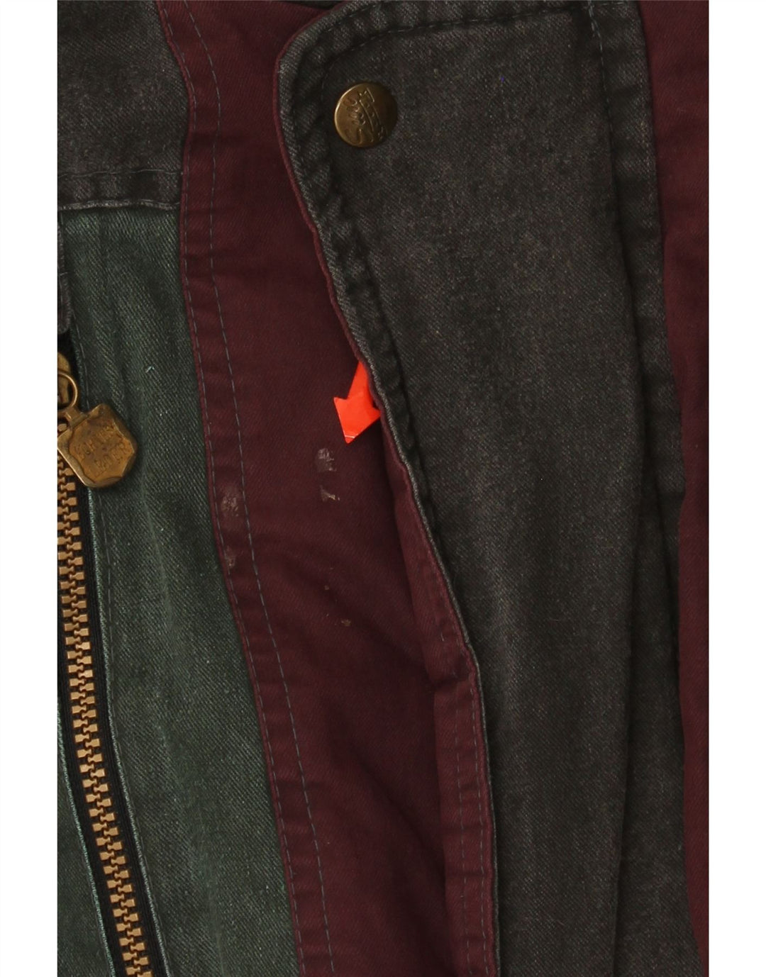 Whisper Mens Bomber Padded Jacket UK 40 Large Green Colourblock