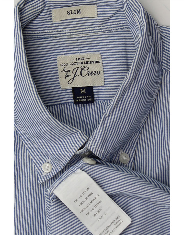 J. CREW Mens Slim Fit Shirt Medium Blue Pinstripe Cotton