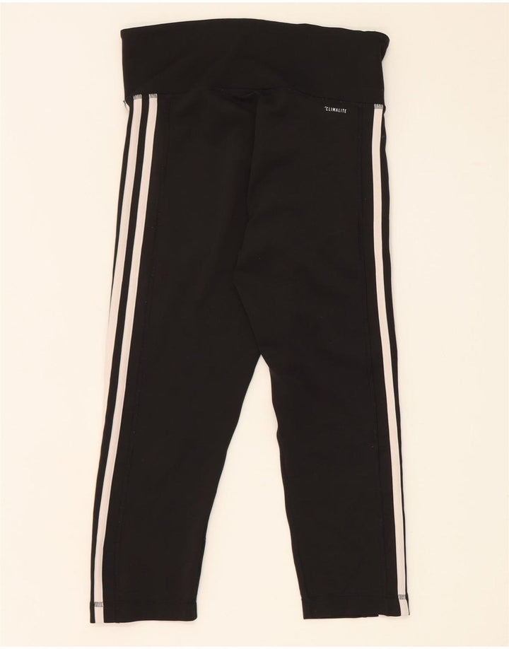 Adidas Womens Climalite Capri Leggings UK 8/10 Small Black Polyester