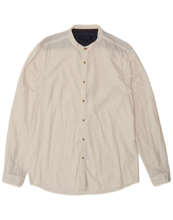 Zara Mens Slim Fit Shirt Large White