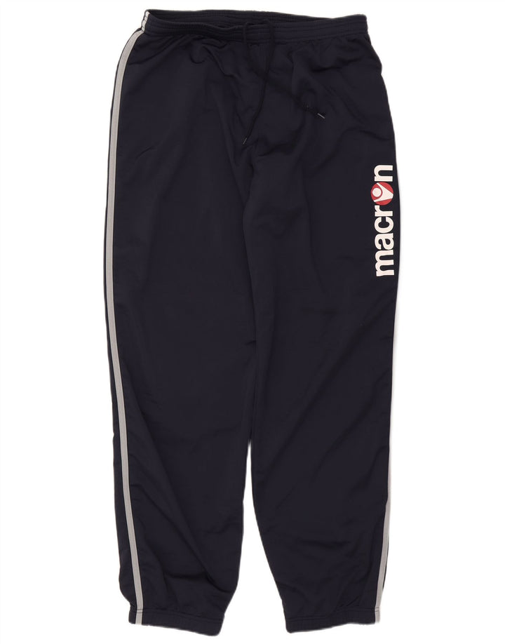 Macron Mens Graphic Tracksuit Trousers Joggers XL Navy Blue Polyester