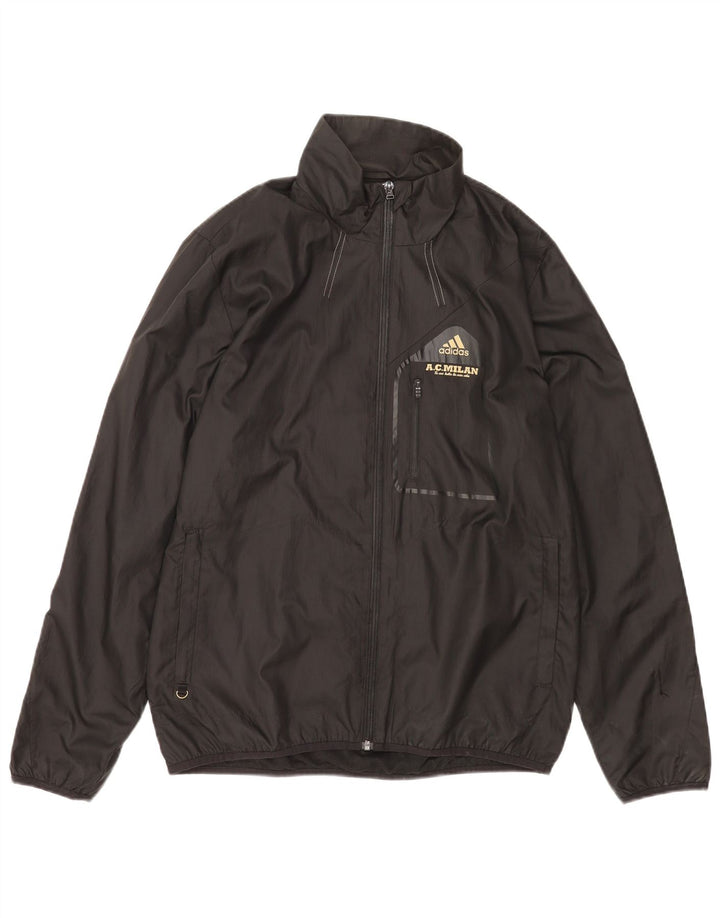 Adidas Mens Rain Jacket UK 38 Medium Black Polyester