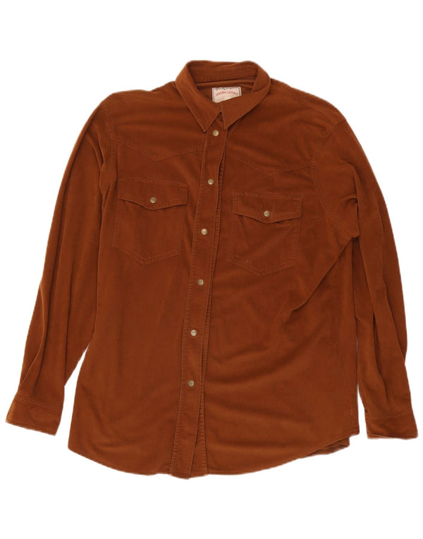 Country Casuals Womens Velour Shirt Blouse IT 42/44 Medium Brown Triacetate