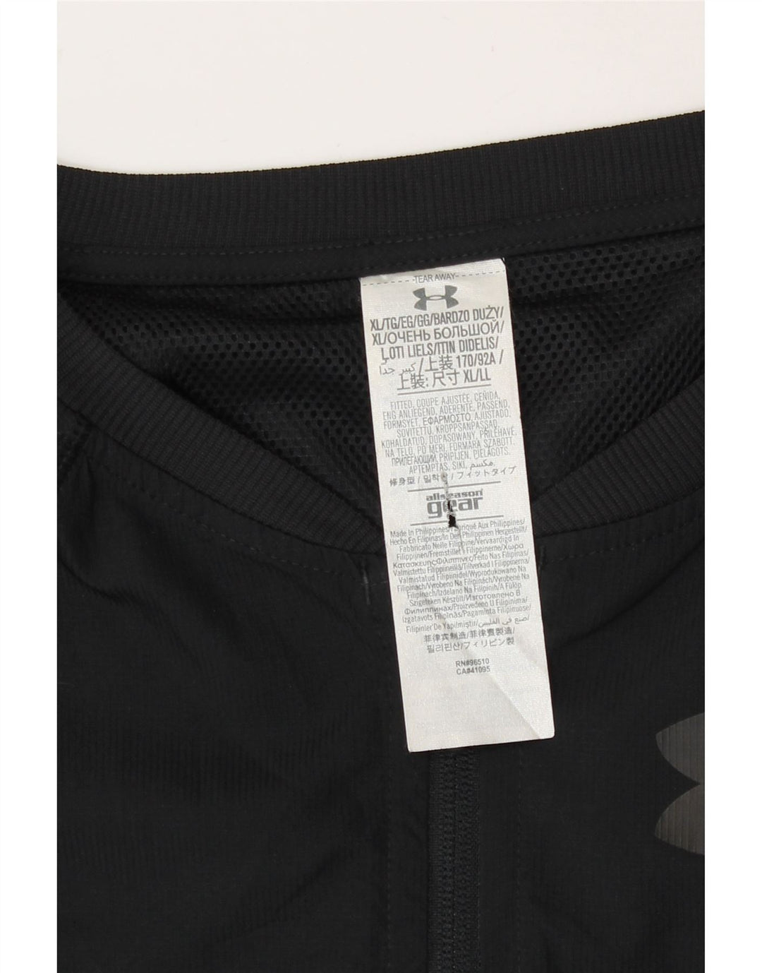 Umbro Mens Rain Jacket UK 42 XL Black Polyester