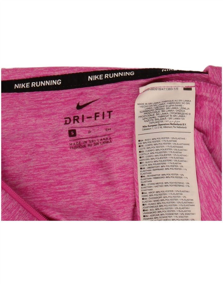 Nike Womens Dri Fit Oversized Pullover Tracksuit Top UK 10 Small Pink