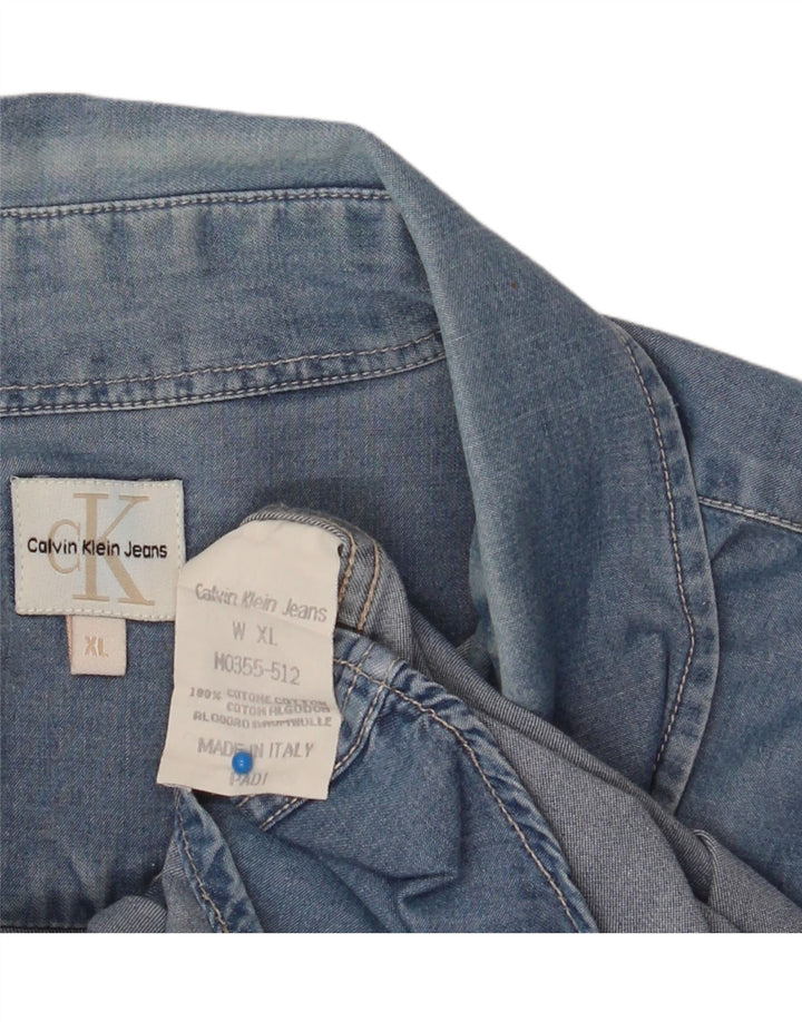 CALVIN KLEIN JEANS Mens Denim Shirt XL Blue Cotton