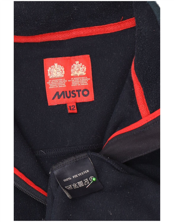 Musto Womens Fleece Jacket UK 12 Medium  Navy Blue Polyester