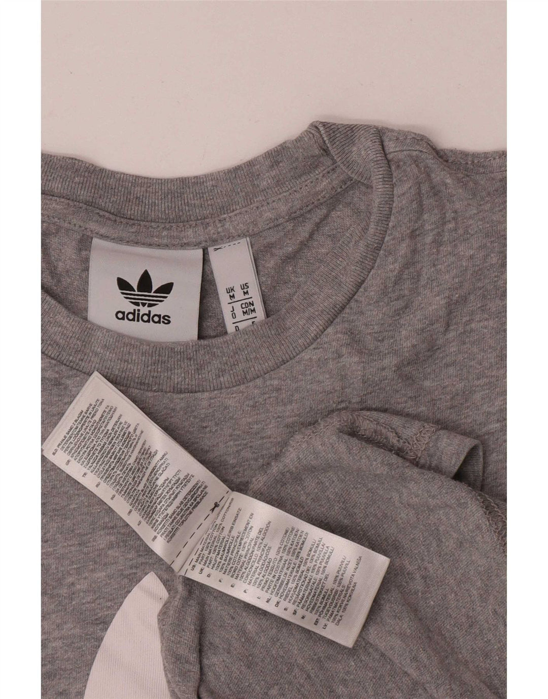 Adidas Mens Graphic T-Shirt Top Medium Grey Cotton
