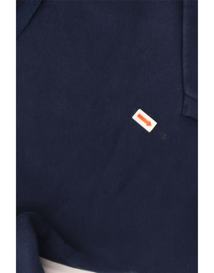 ADIDAS Mens Hoodie Jumper Small Navy Blue Cotton