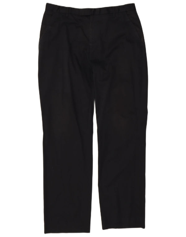 Ted Baker Mens Straight Suit Trousers W34 L30 Black Cotton