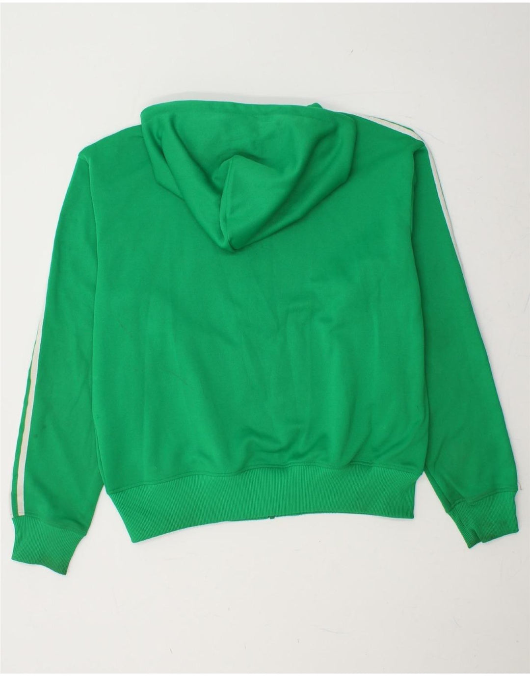 ADIDAS Mens Zip Hoodie Sweater XL Green Cotton