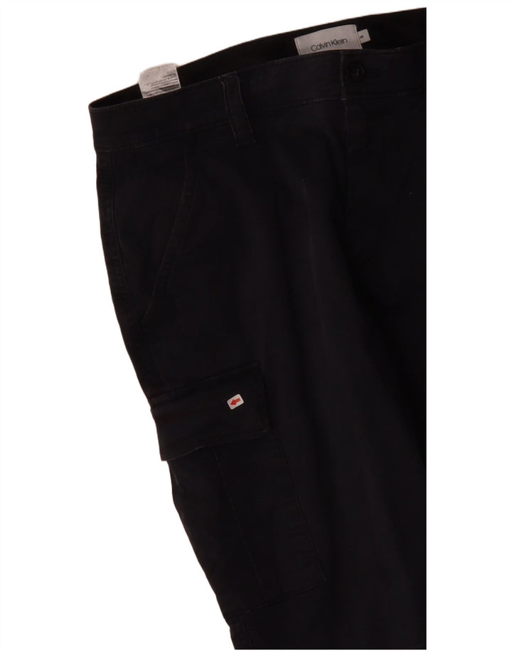 Calvin Klein Mens Cargo Shorts IT 48 Medium W34 Navy Blue Cotton