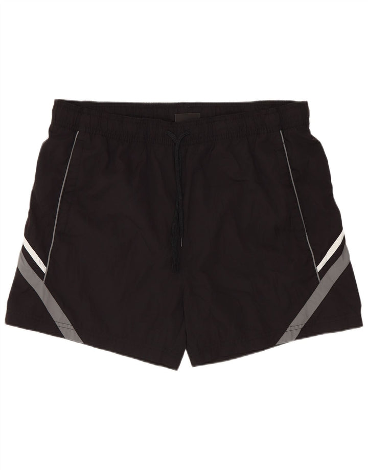 CHAMPION Mens Swimming Shorts Large  Black Colourblock Polyester