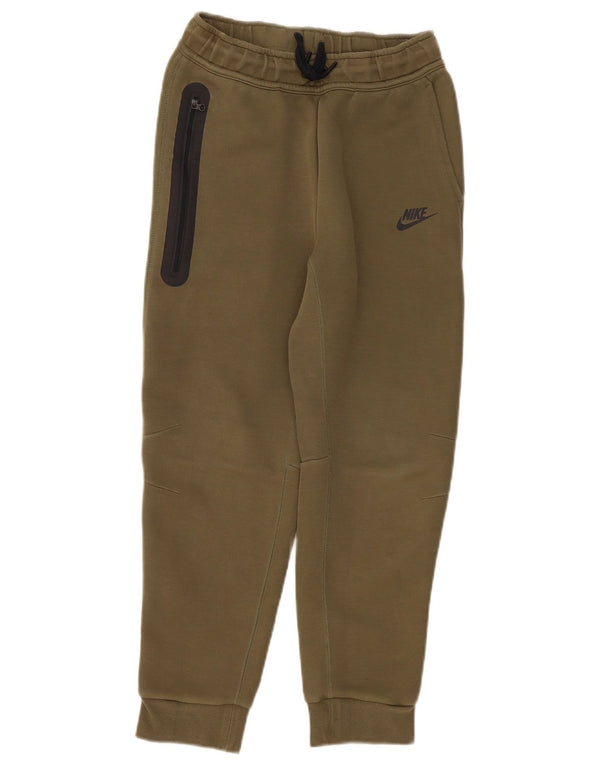 Nike Boys Tracksuit Trousers Joggers 12-13 Years Large Khaki Cotton