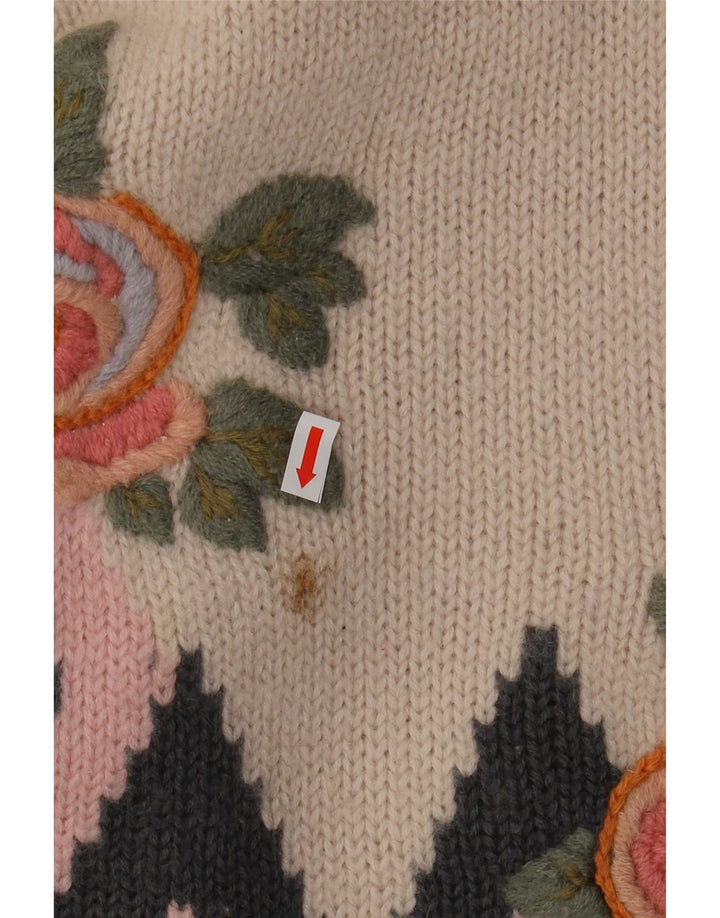 VINTAGE Womens Longline Turtle Neck Jumper Sweater UK 16 Large Pink