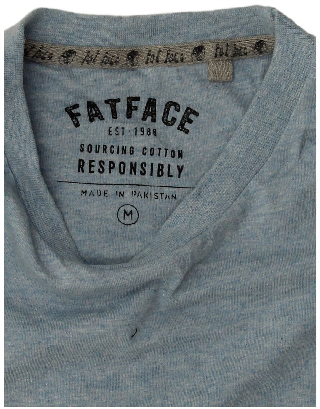 Fat Face Mens T-Shirt Top Medium Blue Cotton
