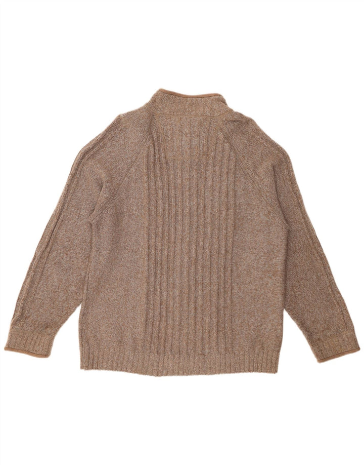 Marks & Spencer Mens Cardigan Sweater XL Brown Wool