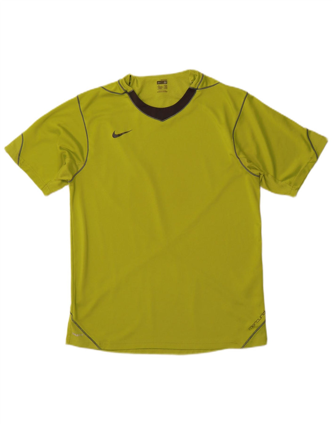 NIKE Mens Mercurial T-Shirt Top Medium Green Colourblock Polyester