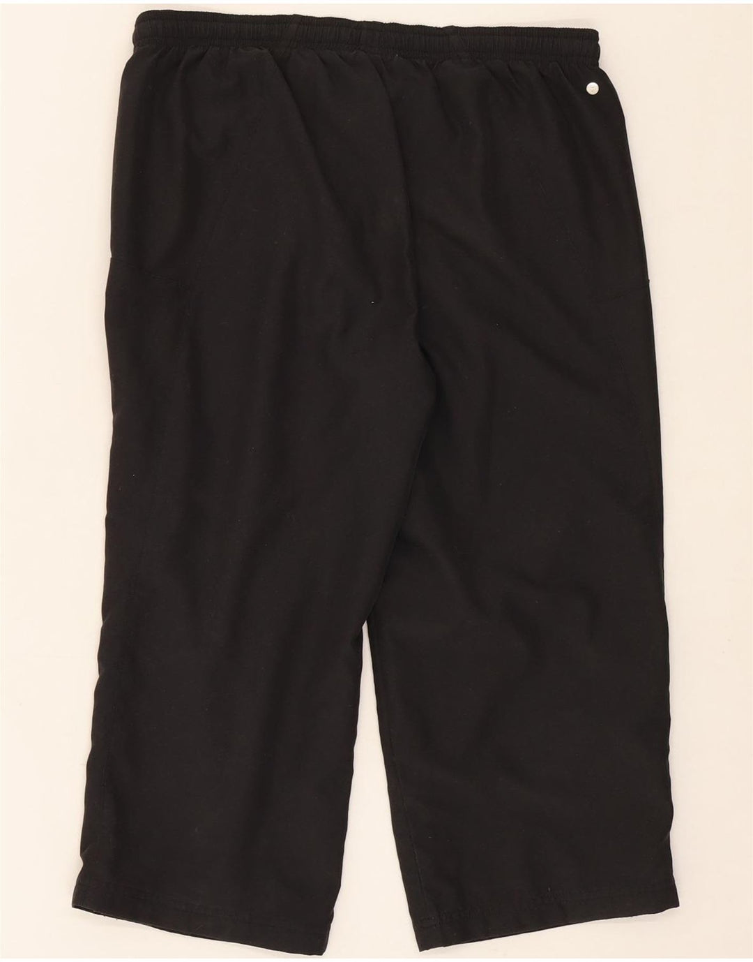 REEBOK Womens Capri Tracksuit Trousers UK 12 Medium Black Polyester Vintage Reebok and Second-Hand Reebok from Messina Hembry 