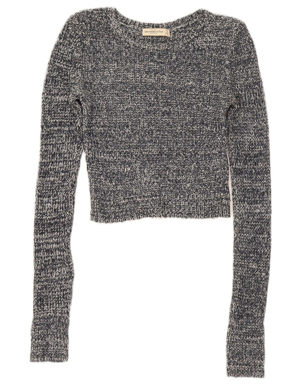 Abercrombie & Fitch Womens Boat Neck Jumper Sweater UK 10 Small Grey
