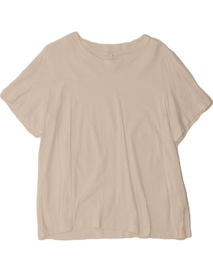 COS Womens T-Shirt Top UK 14 Medium White Cotton Vintage Cos and Second-Hand Cos from Messina Hembry 