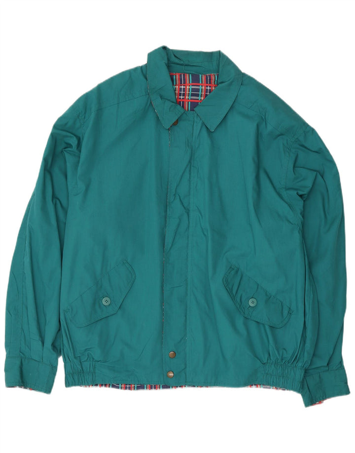 Vintage Mens Reversible Jacket UK 40 Large Green Polyester