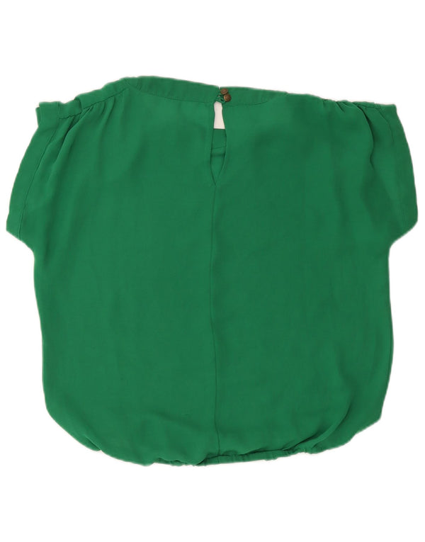 Zara Womens Oversized Blouse Top UK 10 Small Green