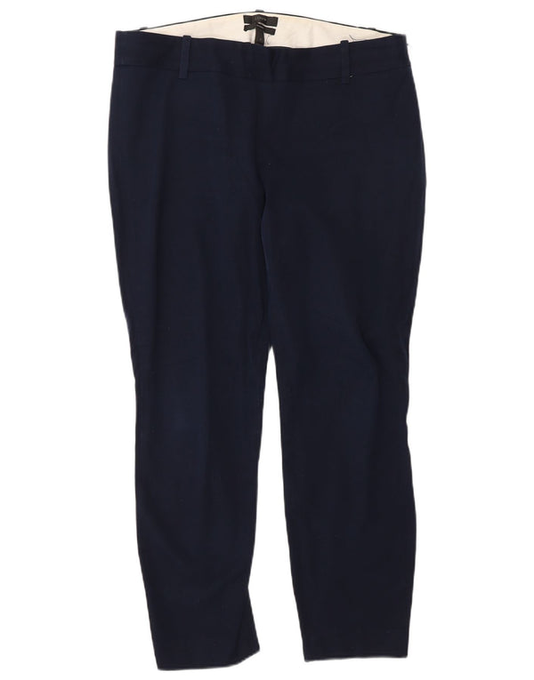 J. CREW Womens Minnie Slim Cropped Trousers US 8 Medium W30 L26 Navy Blue