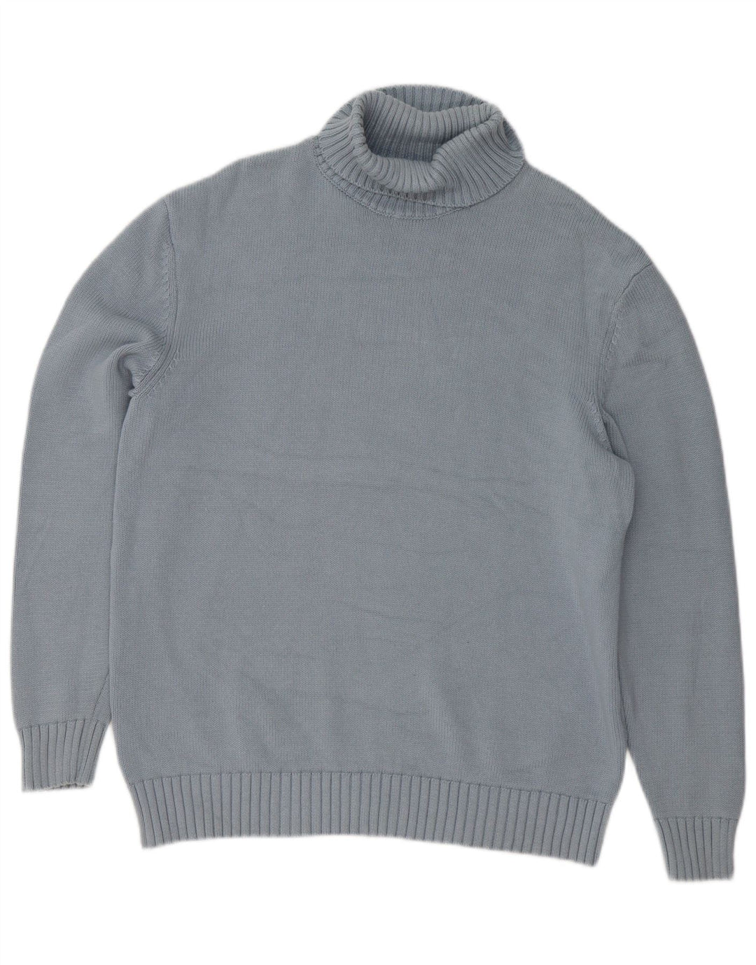 Zara Mens Roll Neck Jumper Sweater Large Blue