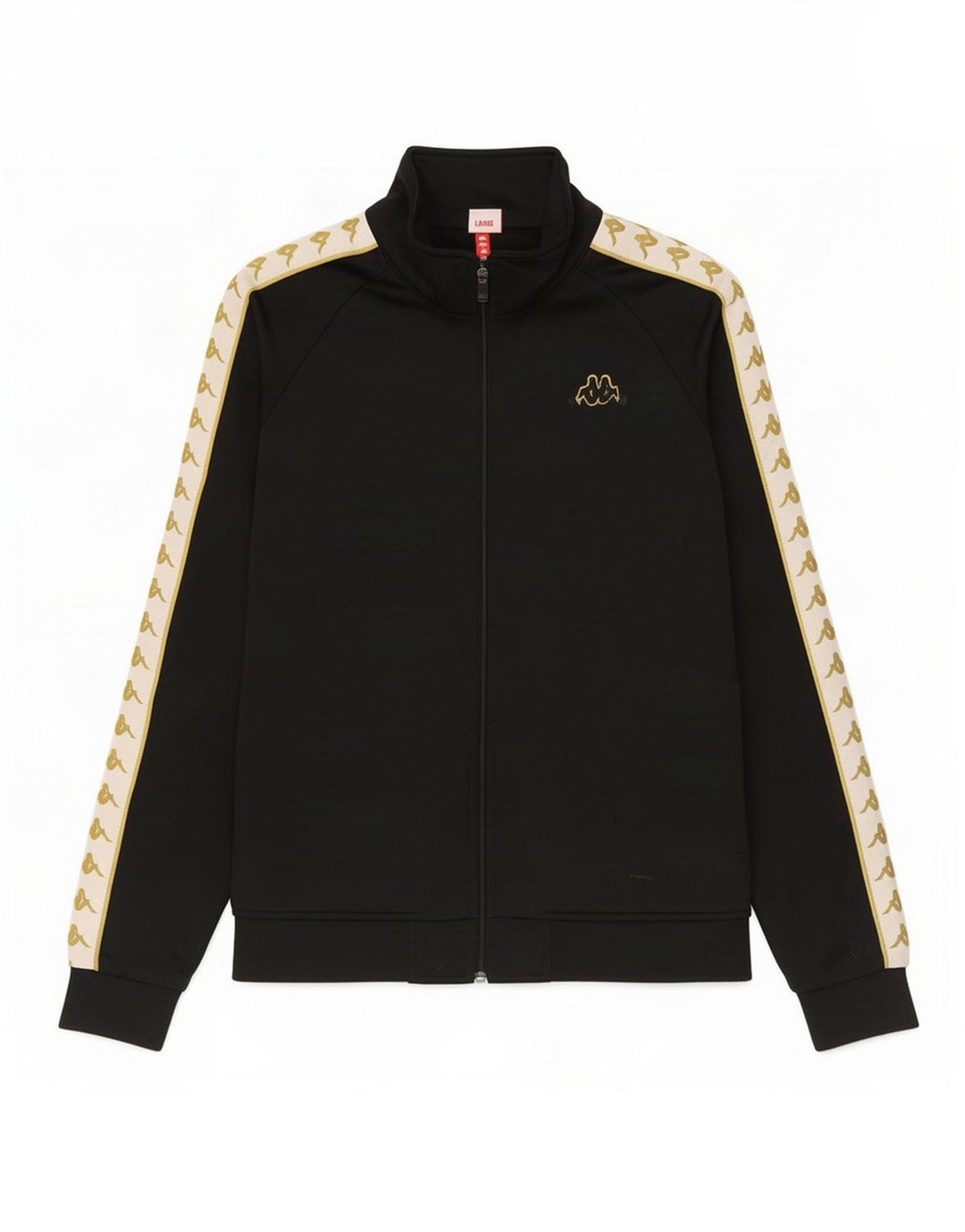 Kappa Mens Graphic Tracksuit Top Jacket Large Black Colourblock Polyester