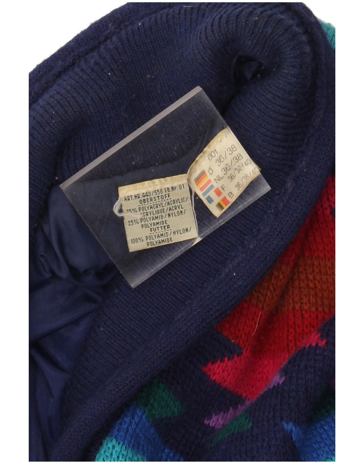 Vintage Womens Knit Windbreaker Coat EU 36/38 Small Multicoloured Aztec