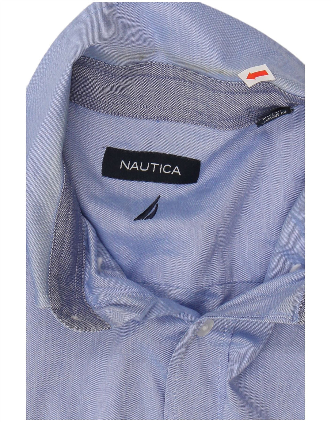 NAUTICA Mens Shirt Size 15 1/2 Medium Blue Cotton